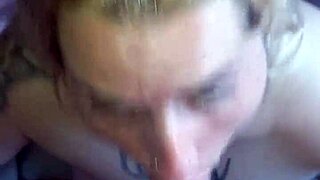 I give my friend a deepthroat blowjob with facial cumshot