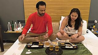 Stepdaughter sucks stepdads monster cock rides it deep doggystyle bent over