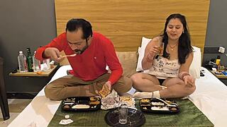 Stepdaughter sucks stepdads monster cock rides it deep doggystyle bent over