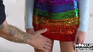 natalia nix gags on bryan gozzling's fat cock craving every sloppy deepthroat inch