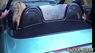 Flashing French Lesbians Caught Fucking by Firemen Outdoors!