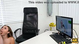 ignore4k casting babe with big natural tits on desk 😍 piercing interview turns into wild sex fantasy 💦 no turning back now!!