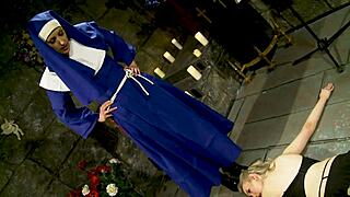 Naughty Nun Angel Long Fucks Katie K Till Cumshot