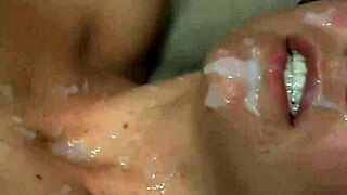 He prods her tight anus before massive facial cumshot