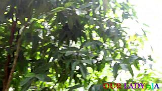 african chief priest fucks pregnant bbw wife doggystyle outdoor in husband's presence for creampie ritual