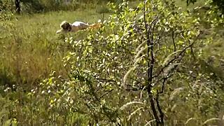 omg on that wild beach i saw this sexy blonde naked, whipped out my cock and jerked off till cumshot explosion pov!!