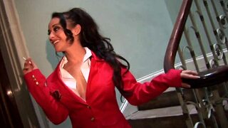 Naughty European Slut in Uniform Gets Rough Anal Fucking Domination Orgasm Quickie