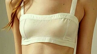 sexy lingerie models tease in flower panties showing cute barefoot feet