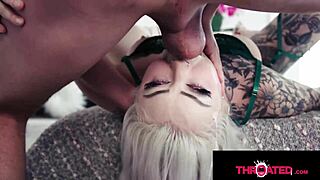 check out these blondes gagging on cocks in sloppiest throated compilation