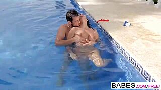 babes joel and martina gold heat up pool with classy hardcore anal 😏