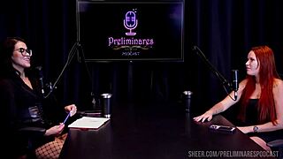 Best Moments Carla Santos Preliminares Podcast Bia Hot Sheer Red Lingerie Orgasm Interview