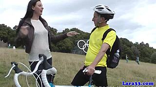 english milf bent over in heels for doggystyle facial cumshot