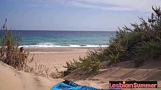 Summer Sand Scissoring 69 Tastes Juicy on Girl Next Door Lesbians