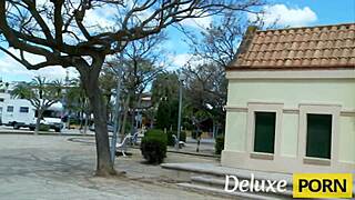 sexy young spanish latina spots stranger in woods and begs for his cock deep inside her shaved pussy