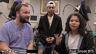 FRESHMAN CUMS HARD From Boyfriend's Hitachi On Pussy!