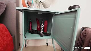 sara's curvy blonde pussy gets soaked on hotline masturbation call