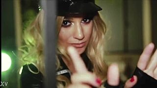 rose the sexy police model sneaks bad boy cock into her tight young pussy at work