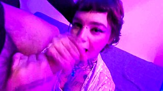 Alt Girl's Lucky Creampie Facial Adventure with Cute Homemade Vibes