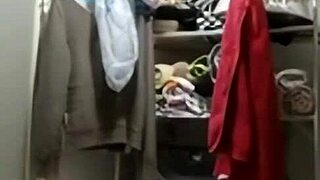 Petite filipina teases small perky tits in solo tease session