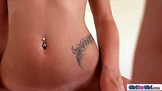 coed gets her shaved pussy facesat and licked by new sorority girl pov