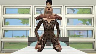 lingerie girl roughly fucked doggystyle in sexy game