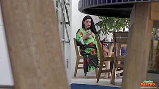 I'm Angelina Castro gaggin hard on throbbin cock