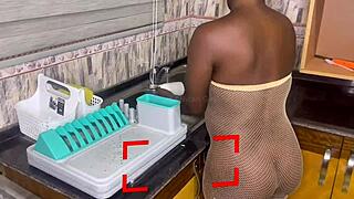 pregnant african teen fucked in kitchen?