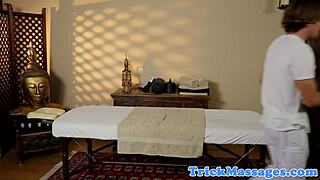 Watch this young masseuse get spied on during her hidden cam rubdown.