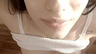 imagine my eyes like this while you fuck my wet pussy deep 😍👀💦 long hair petite teen uncensored