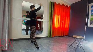 spank that ballerina ass for bad dancing then face fuck her in fishnets