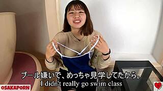 shiori goes crazy in school swimsuit cute bj cowgirl ride 😍💦