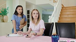 Ever wonder how wild four horny teens get licking hairy pussies in a frenzy?