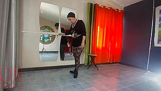 spank that ballerina ass for bad dancing then face fuck her in fishnets