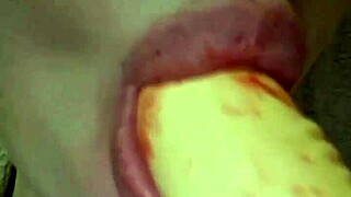 elzakom teases her sweet pussy lips with dildo so pretty