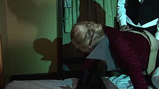 natalia faith's big tits bounce in lingerie during pantyhose toy masturbation