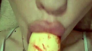 elzakom teases her sweet pussy lips with dildo so pretty