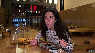 i cum on her face sushi bar cumwalk