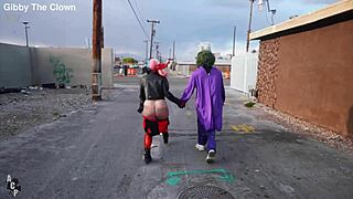 What if Harley Quinn meets Joker clown for huge BBC ass pounding cosplay?