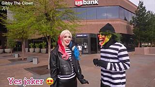 What if Harley Quinn meets Joker clown for huge BBC ass pounding cosplay?