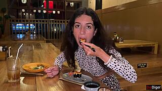 i cum on her face sushi bar cumwalk
