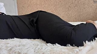 that arab teen sneaks in without panties flashing her wet pussy