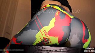 Leggings Strain Over Farting Curves