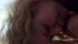 She Sucks Cock Till Milk Flows in Blonde Big Tit Frenzy