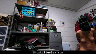 Police Perform Thorough Cavity Search Fingering Shoplifter's Wet Pussy Deep