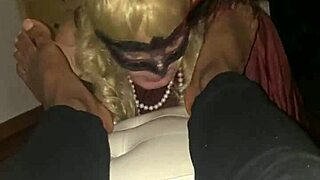 I made crossdresser lick my feet wrecked his ass then beat him with boxing gloves