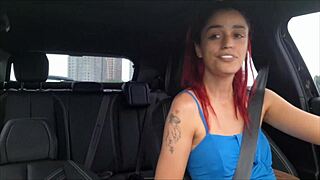 heart pounding as pantyless rideshare driver flashes ass making cocks throb desperately in car