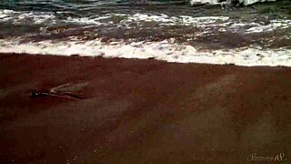 gorgeous 18+ teen agnes bares her curves seductively by the ocean