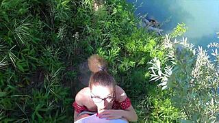 Petite Skirt Teen Lost In Forest Screams But Deepthroats Monster Cock Sloppy Instead