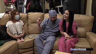 Dr tampa turns nurse blaire celeste into gaping patient guinea pig backstage