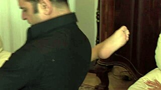 Mommy in stockings toys shaved pussy before big cocks join foursome fun